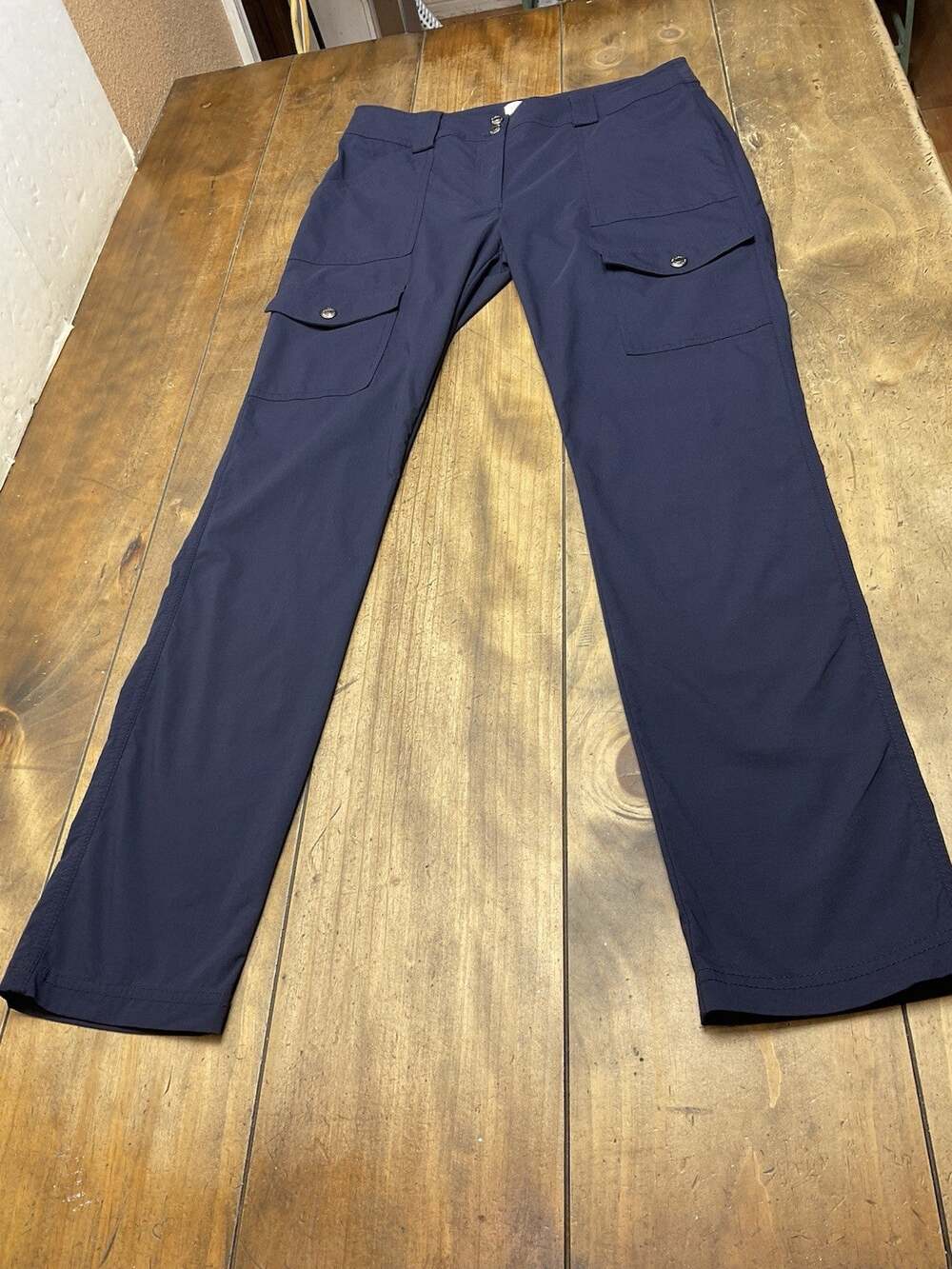 Anatomie Kate Cargo Pants Blue Womens Size Medium Travel Minimalist